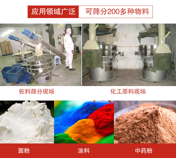 不銹鋼振動篩應用領域廣泛可篩分200多種物料。